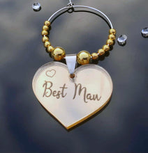 Personalised #Wedding Table Glass Charm Place Setting Stardust theme #Favours