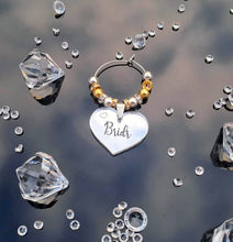 Personalised #Wedding Table Glass Charm Place Setting Stardust theme #Favours