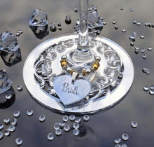 Personalised #Wedding Table Glass Charm Place Setting Stardust theme #Favours