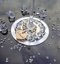 Personalised #Wedding Table Glass Charm Place Setting Stardust theme #Favours