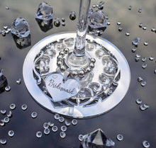 Personalised #Wedding Table Glass Charm Place Setting Stardust theme #Favours