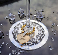 Personalised #Wedding Table Glass Charm Place Setting Stardust theme #Favours