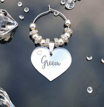 Personalised #Wedding Table Glass Charm Place Setting Stardust theme #Favours