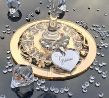 Personalised #Wedding Table Glass Charm Place Setting Stardust theme #Favours