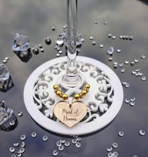 Personalised #Wedding Table Glass Charm Place Setting Stardust theme #Favours