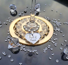 Personalised #Wedding Table Glass Charm Place Setting Stardust theme #Favours