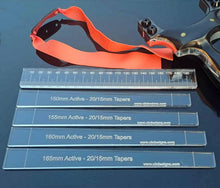Slingshot Band Template Set of 4 with Multi Taper Options & 150mm, 155mm, 160mm, 165mm Active Band Lengths