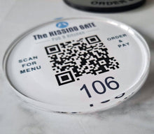 Modern QR Scan to Order Table Badges standard or premium choices