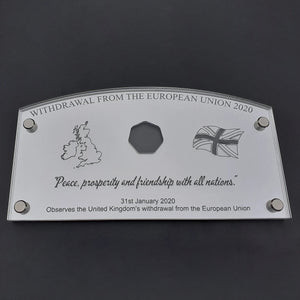 The Brexit 50p piece coin display case