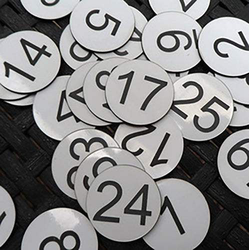 50pcs Engraved Discs - Room Numbers