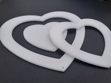 8" Inch 3mm Thick Clear Acrylic 3 Piece Heart Template Set