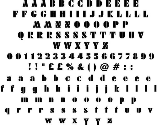 Army Font - Sticky Letters & Numbers