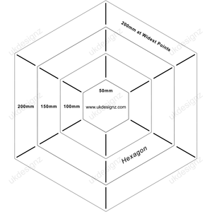 plastic hexagon template set