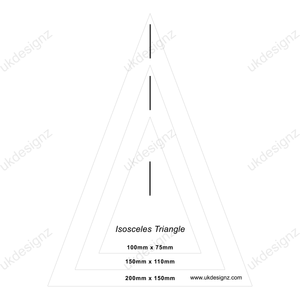 bunting template set - plastic triangle stencil set - triangle template set - isosceles template set