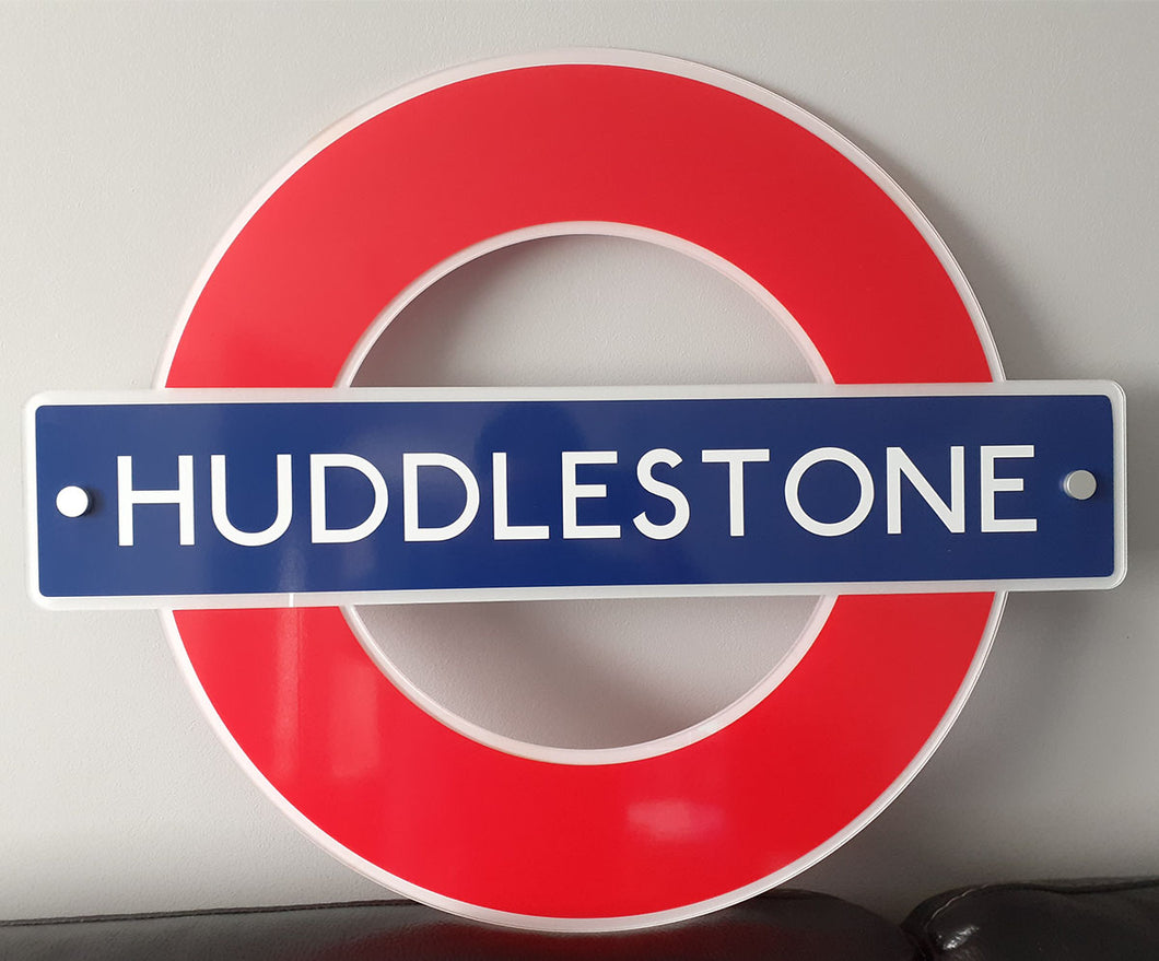 Acrylic Tube Station Signs All Station Available