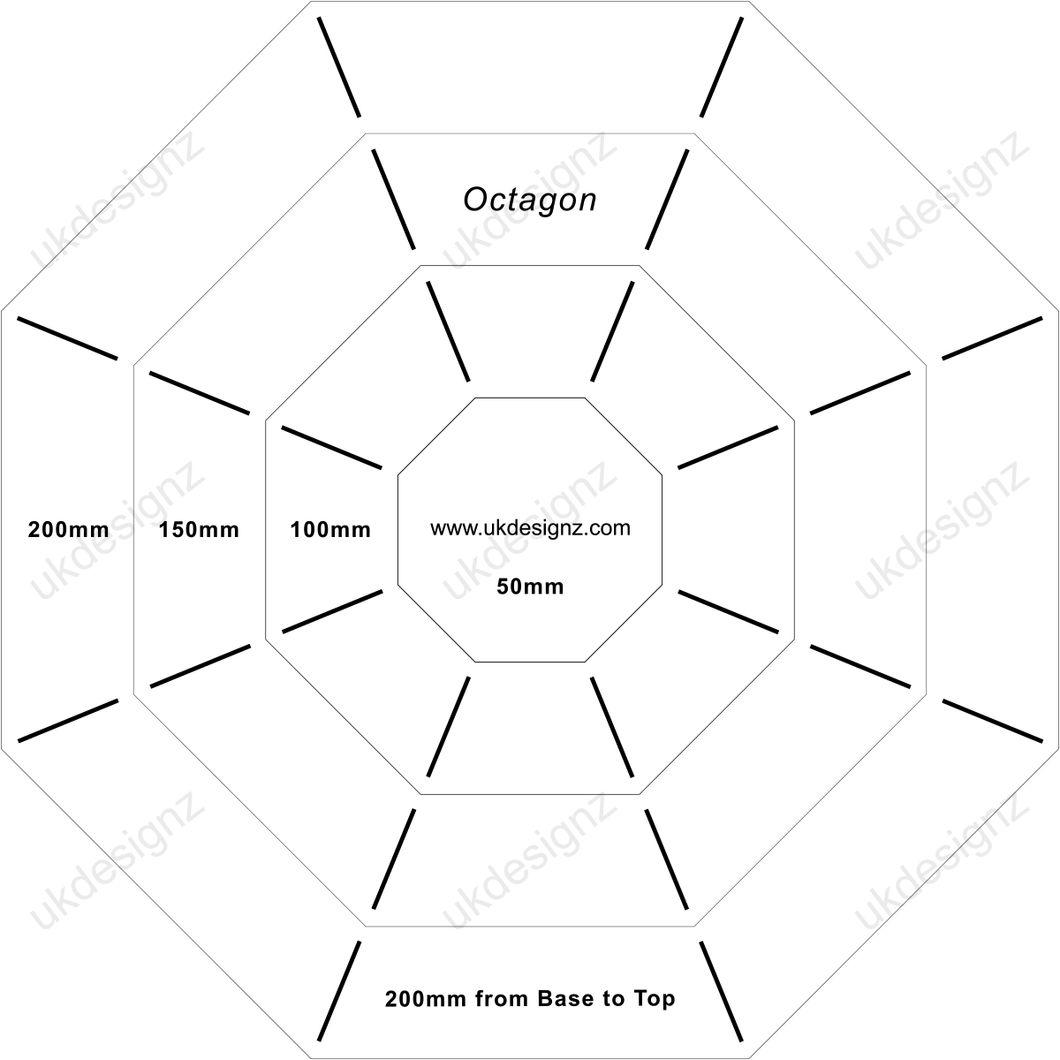 octagon stencil set - octagon template sets