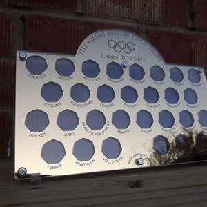 2012 Olympic 50p coin displays in 29 slot or 30 slot (medallion slot)