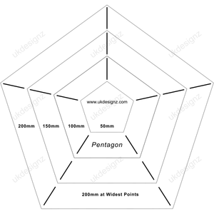 pentagon stencil set - pentagon templates