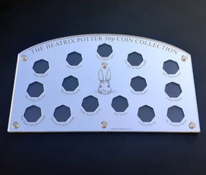 BEATRIX POTTER         50p piece coin display cases to hold the full set of 15 coins