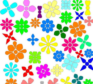31 Piece Flower Stencil Template Kit