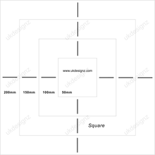 square template sets in various sizes - plastic square shapes