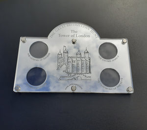 The Tower of London £5 coin collection acrylic display case for the 4 coin set