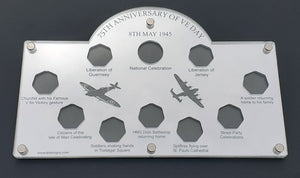 75th Anniversary VE Day IOM Victory 50p Coin Display Case